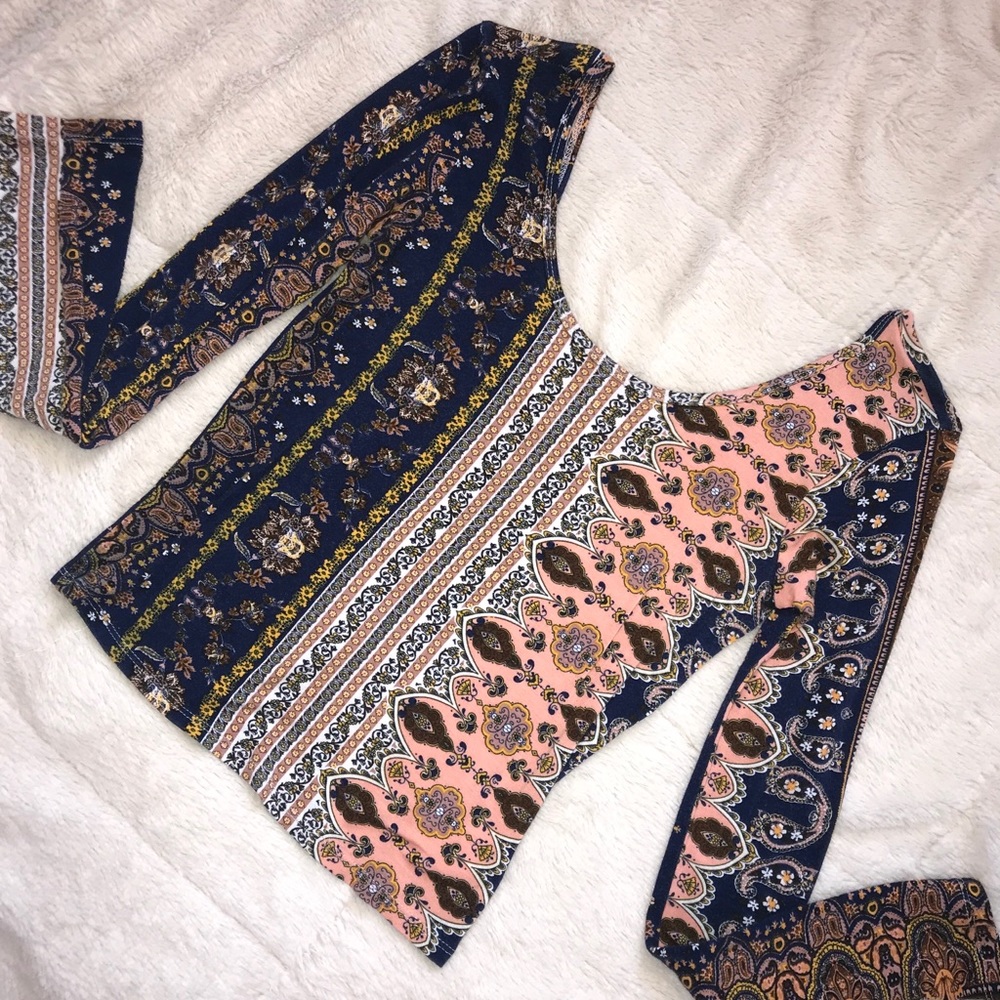 Pacsun Long Sleeve Crop Top